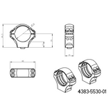 30mm Montageringe für Zielfernrohre | einteilige Picatinny-Basis mit QD-Hebeln 