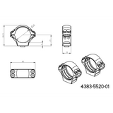 30mm Montageringe für Zielfernrohre | einteilige Picatinny-Basis mit QD-Hebeln 