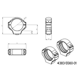 34mm Montageringe für Zielfernrohre | einteilige Picatinny-Basis mit Hebeln 