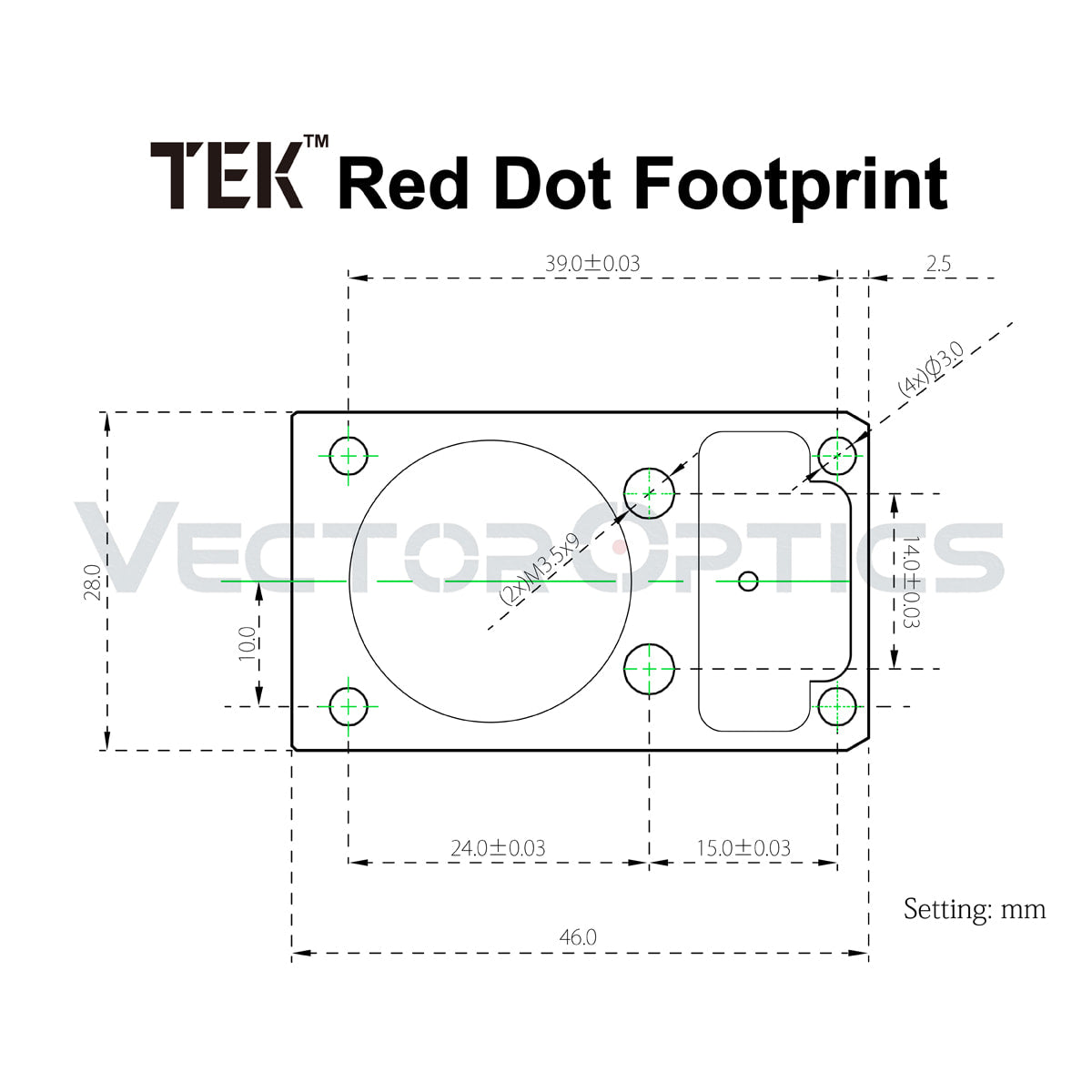 Vector Optics Raserei 1x17x24 Leuchtpunktvisier 