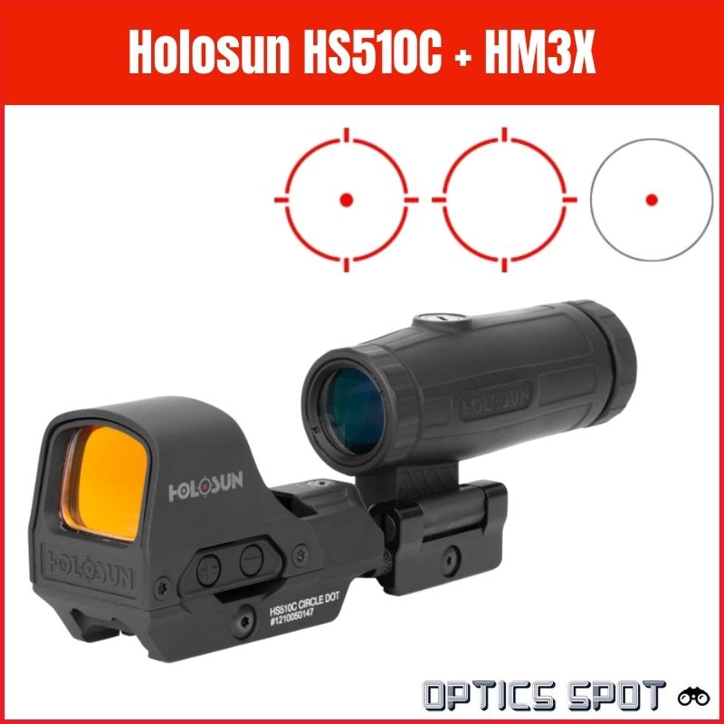 Holosun 510C + HM3X Vergrößerungsglas 