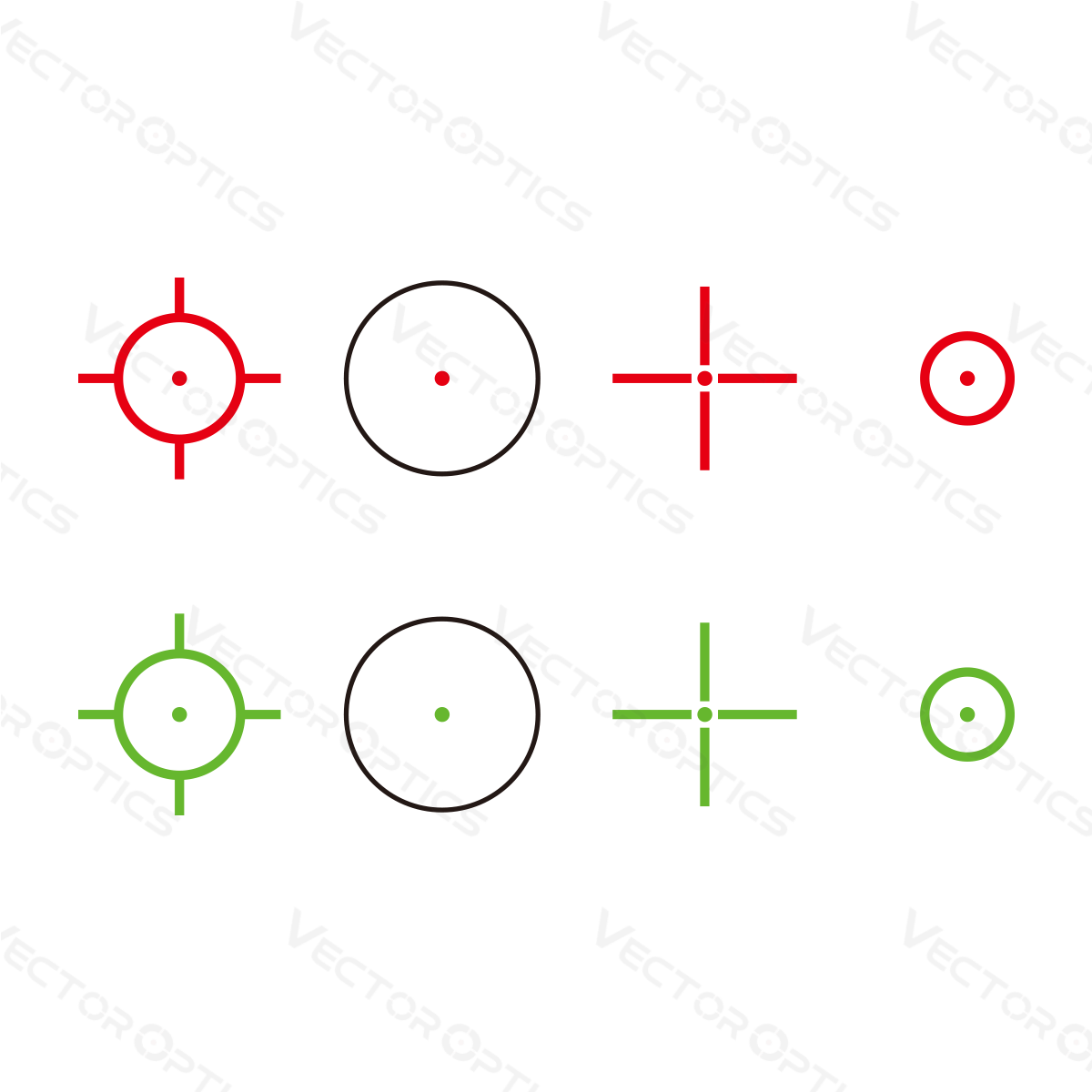 Vector Optics Omega 23x33 Vier-Absehen-Reflexvisier Leuchtpunktvisier 