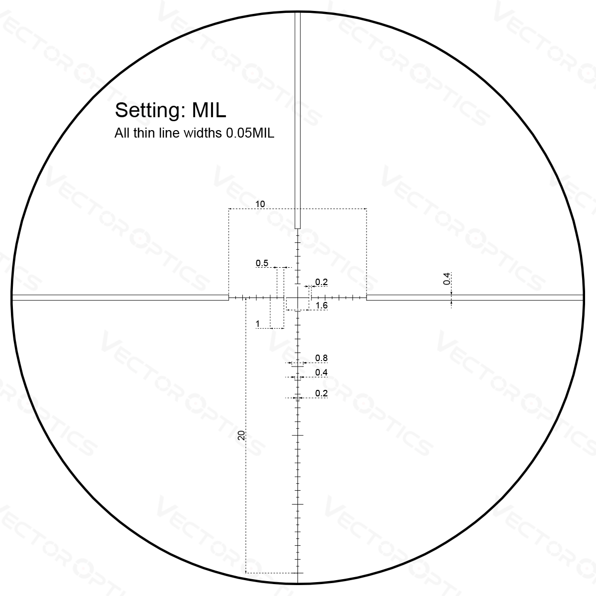 Vector Optics Veyron 3-12x44 FFP Kompakt-Zielfernrohr 