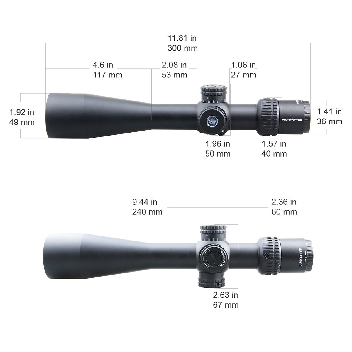 Vector Optics Veyron 6-24x44 FFP Zielfernrohr 